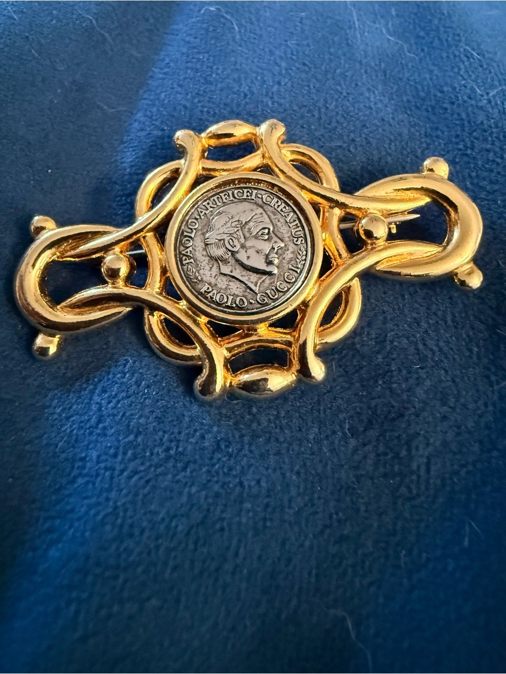 Paolo Gucci Artficei Creatus Coin Brooch